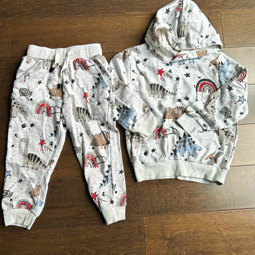 Dinosaur sweatpants and Hoodie Set 5yr / 120cm